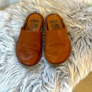 ROMA Leather Cognac Brown Size 40